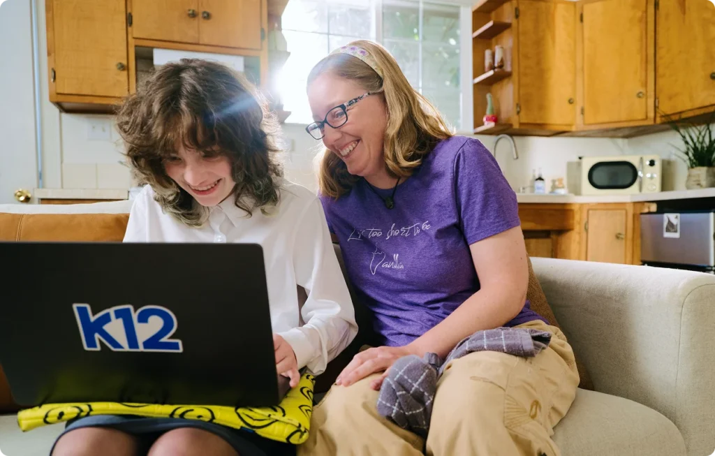 mother and her child working together